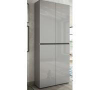 Dmora - Meuble à Chaussures Alberton, Meuble à Chaussures, Armoire d'entrée Polyvalente, Rangement pour Chaussures, Made in Italy, 80x34h200 cm, Gris