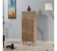 Dmora - Meuble à Chaussures Deimos, Meuble à Chaussures, Armoire d'entrée Polyvalente, Rangement pour Chaussures, 50x38 h135 cm, Chêne