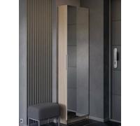 Dmora - Meuble à Chaussures Drome, Meuble à Chaussures, Armoire d'entrée Polyvalente, Rangement pour Chaussures, 50x20 h181 cm, Chêne Clair