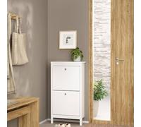 Dmora - Meuble à Chaussures Maryse, Meuble à Chaussures, Armoire d'entrée Polyvalente, Rangement pour Chaussures, 54x25 h103 cm, Blanc