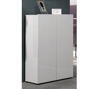 Dmora - Meuble à Chaussures Witbank, Meuble à Chaussures, Armoire d'entrée Polyvalente, Rangement pour Chaussures, Made in Italy, 80x34h115 cm, Blanc Brillant