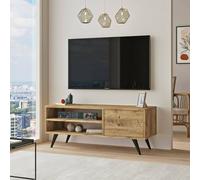 Dmora Meuble de Salle de séjour, Armoire Basse pour TV, Base Murale équipée, 110 x 40 h44 cm, chêne