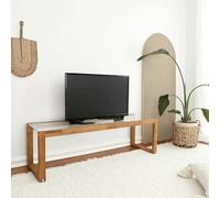 Dmora Meuble de Salle de séjour, Armoire Basse pour TV, Base Murale équipée, 130 x 40 cm, chêne