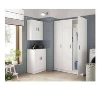 Dmora - Meuble mural Detroit, 60 x 26,5 x 60 cm, blanc, Panneau effet bois