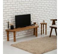 Dmora - Meuble TV Ceres, Buffet de Salon, Armoire Basse pour TV, Base Murale de Rangement, 140x35h40 cm, Chêne