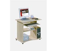 Dmora Mini Bureau avec Roues en laminé Finition chêne Marron 80 x 75 x 50 cm