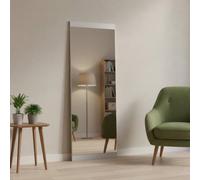 Dmora - Miroir Acamar, Verre miroité, Objet d'ameublement Mural, Décoration avec Miroir, 40x2h120 cm, Blanc