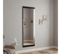 Dmora - Miroir Acamar, Verre miroité, Objet d'ameublement Mural, Décoration avec Miroir, 40x2h120 cm, Noir
