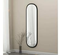 Dmora - Miroir Calypso, Verre miroité, Objet d'ameublement Mural, Décoration avec Miroir, 40x2h120 cm, Noir