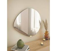 Dmora - Miroir Menkar, Miroir, Meuble Mural, décoration Miroir, 60x2h60 cm, Noir