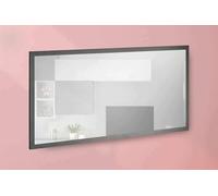 Dmora - Miroir Romeo, Miroir de salle de bain, 100% Made in Italy, 120x2h60 cm, Anthracite Brillant