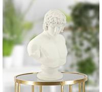 Dmora - Objets Bianchi, Complément de décoration, Article décoratif, Accessoire de décoration, 18x13 h25 cm, Blanc