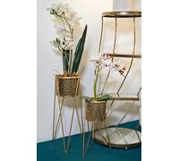 Dmora - Objets Boltiere, Complément de décoration, Article décoratif, Accessoire de décoration, Or, 21x20 h46 cm
