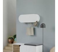 Dmora - Portemanteau Hestia, Portemanteau, Porte-vêtements Polyvalent, Cintre Mural, 84x16 h29 cm, Blanc