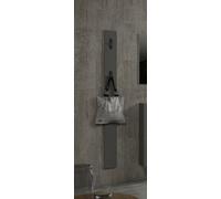 Dmora - Portemanteau Mogale, Portemanteau, Surmatelas, Cintre mural, Made in Italy, 15x2h170 cm, Gris et anthracite