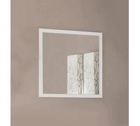 Dmora - Rino Mirror, Miroir de salle de bain, 100% Made in Italy, 60x2h60 cm, Blanc brillant