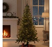 Dmora - Sapin de Noël 150 cm Albigna, Pin Artificiel, Arbre à Effet réel, Sapin de Noël, Made in Italy, 80x80 h150 cm, Vert