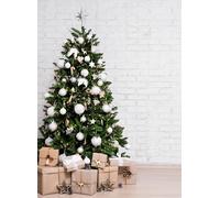 Dmora - Sapin de Noël Amsterdam, Sapin artificiel extra épais, véritable Sapin effet PVC, 731 branches, hauteur 210 cm