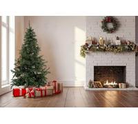 Dmora - Sapin de Noël Plaine, Pin Artificiel, Arbre à Effet réel, Sapin de Noël, Made in Italy, 150x150 h250 cm, Vert