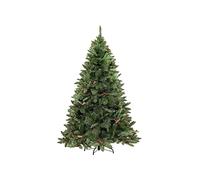 Dmora - Sapin de Noël Vienna, Sapin artificiel extra épais, véritable Sapin effet PVC avec pommes de pin incluses, 468 branches, hauteur 150 cm