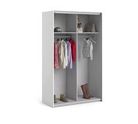 Dmora Structure Gardaroba, Cabine Armoire avec Barre Porte-vêtements, 122,1 x 59 h 200,4, Couleur Blanche, Blanc