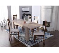 Dmora - Table à manger extensible, console extensible, table moderne avec coulisse, 140/200 x 88 x 75 cm, couleur chêne