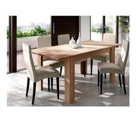 Dmora - Table à rallonge Midland, Console extensible pour salle à manger, Table ouvrante avec rallonge, 140-190x90h78 cm, Chêne