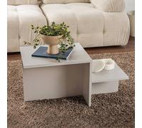 Dmora - Table Basse Cantello, Table Basse, Porte-revues pour canapé, Etagère de Salon, 80x40 h40 cm, Gris