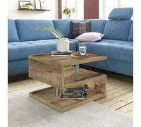 Dmora - Table Basse Gianni, Table Basse de Salon, Meuble de Rangement Bas, Table Basse, 55x55h41 cm, Érable