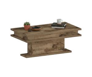 Dmora - Table Basse Léon, Table Basse de Salon, Meuble Bas de Rangement, Table Basse, 100x55h42 cm, Érable avec lumière LED
