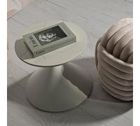 Dmora - Table Basse Orongorongo, Table Basse, Porte-revues pour canapé, Etagère de Salon, 45x45 h39 cm, Blanc