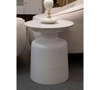 Dmora - Table Basse Rakaia, Table Basse, Porte-revues pour canapé, Etagère de Salon, 40x40 h47 cm, Blanc