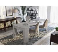 Dmora - Table console à rallonge Alberique, Table avec rallonges, Console polyvalente, Table à manger extensible jusqu'à 10 places, 90/237x51h78 cm, Ciment