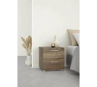 Dmora Table de Chevet Amber, Commode Basse, Table de Nuit, étagère de lit, 40 x 40 h42 cm, chêne, Panneau aggloméré mélamine