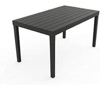 Dmora - Table d'extérieur Vasto, Étagère à manger rectangulaire, Table de jardin polyvalente intérieure et extérieure, 100% Made in Italy, 138x78h72 cm, Anthracite