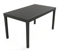 Dmora Table d'extérieur Vasto, Table à manger rectangulaire, Table de jardin polyvalente, 138x78h72 cm, Anthracite