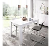 Dmora - Table Extensible Caladora, Console Extensible Multi-Positions, Table à Manger avec rallonge, 140/190x90h77 cm, Blanc