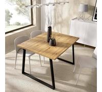 Dmora - Table Extensible Canale, Console de Salle à Manger Polyvalente, Table rectangulaire de Cuisine ou de Salle à Manger, 160x90h75 cm, Chêne Nodi