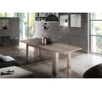 Dmora - Table Extensible Nanni, Console Extensible jusqu'à 10 Places, Console Extensible 100% Made in Italy, 140/190x90h75 cm, Orme nacré