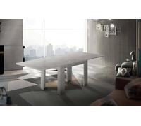 Dmora - Table extensible Otto, Console auxiliaire de cuisine, Table extensible, 100% Made in Italy, 90x90h75 cm, Gris