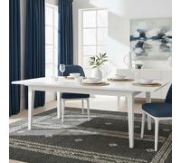 Dmora - Table Fixe Morgane, Etagère de Cuisine, Consolle à Manger, Table rectangulaire Fixe, 180x95 h76 cm, Blanc