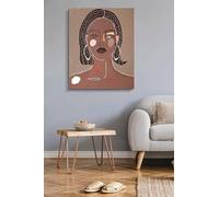 Dmora - Tableau Beverino, Peinture Murale, Panneau ornemental, Accessoire décoratif, 80x3 h100 cm, Marron