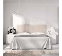Dmora - Tête du lit Cavallazza, Tête de lit, Tête de lit pour la Chambre, Appui-tête, 259x34 h106 cm, Blanc et Chêne Clair