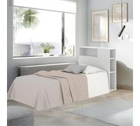 Dmora - Tête du lit Fogarolo, Tête de lit, Tête de lit pour la Chambre, Appui-tête, 23x99 h96 cm, Blanc