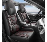 Dmotoauto Housses de siège de voiture universelles pour Ford Smax S-Max Taurus 2 + 3 places Repose-taille Coussin de rebond respirant en cuir nappa