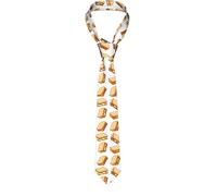 DMoys Cravates pour hommes, cravates pour hommes cravates d'affaires cravate de costume cravate de mariage décontractée motif de sandwich au fromage de dessin animé