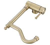 DMOZMSY Robinet Cuisine Rabattable Doré Vintage Robinet D'évier Sous Fenêtre Mitigeur Cuisine Rabattable En Acier Inoxydable