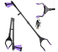 DMPTTT Pince de préhension pliable rotative pour personnes âgées 81,5 cm Pince de préhension pliable rotative à 360° Longue avec pointes magnétiques pour personnes âgées