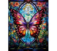 DMQBT 1000 Pièces - Coloré - Puzzle Difficile - Colour Butterflys Affiche - Jouets De Puzzle Anti Stress pour Adultes - Jeux De Mémoire Et De Cognition pour Personnes Âgées - DX343ZW