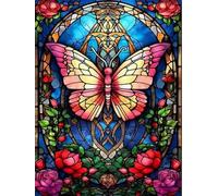 DMQBT 1000 Pièces - Coloré - Puzzle Difficile - Colour Butterflys Affiche - Jouets De Puzzle Anti Stress pour Adultes - Jeux De Mémoire Et De Cognition pour Personnes Âgées - DX344ZW